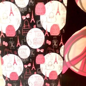 Paris Travel Peva Shower Curtain Luggage Dogs